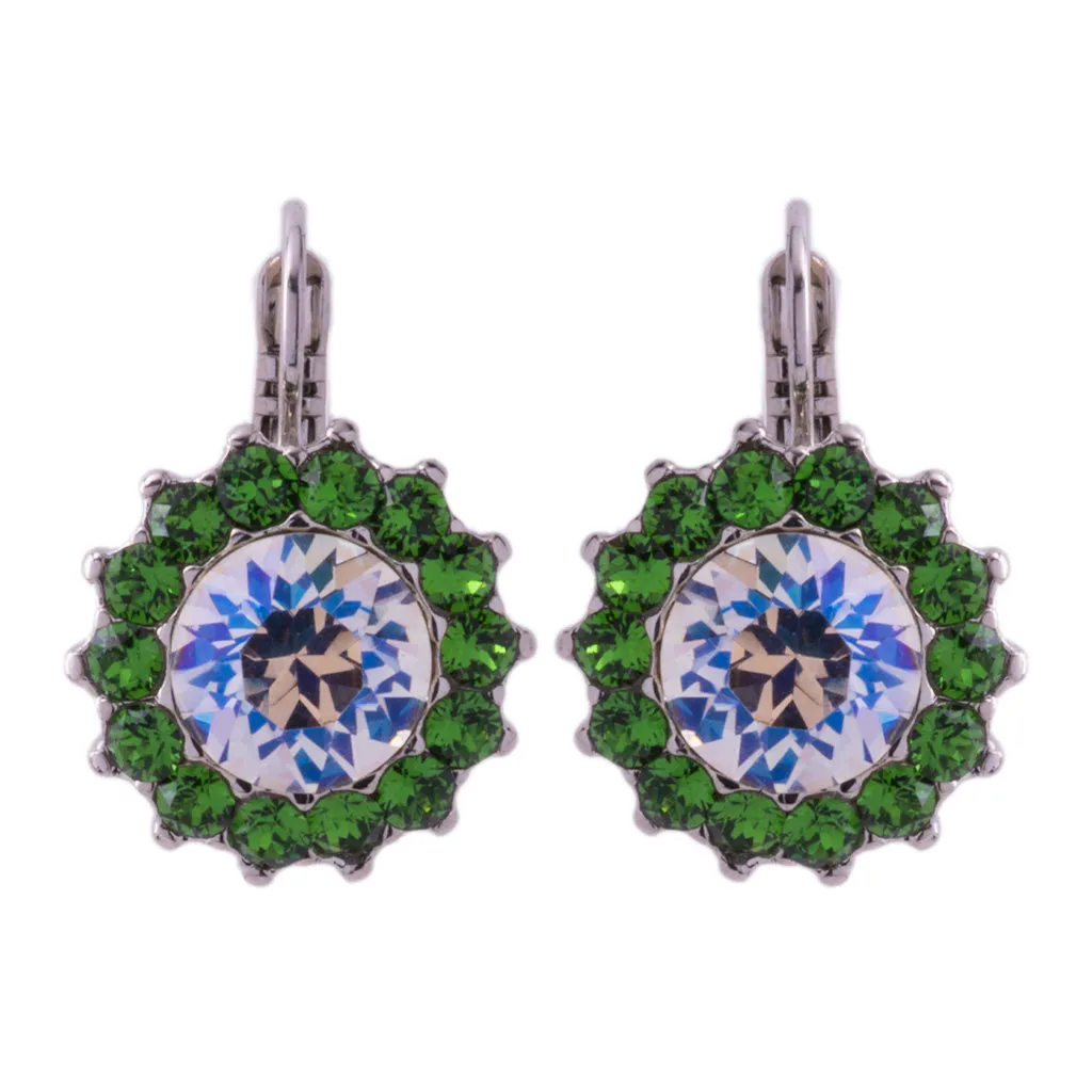 Extra Luxurious Rosette Leverback Earrings in "Circle of Life" *Custom*