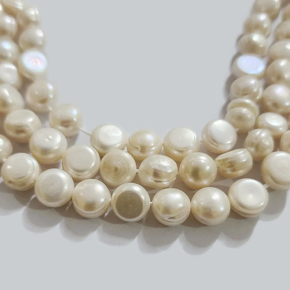 Freshwater Real Pearl Sold Per line in size Approximately 9mm and length about  14 Inches Long