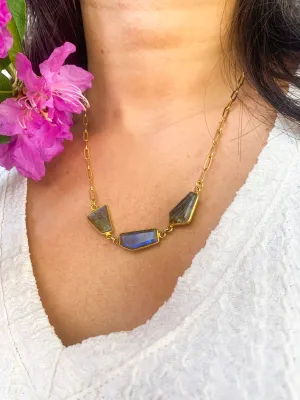 Geo Labradorite Magnetic Necklace