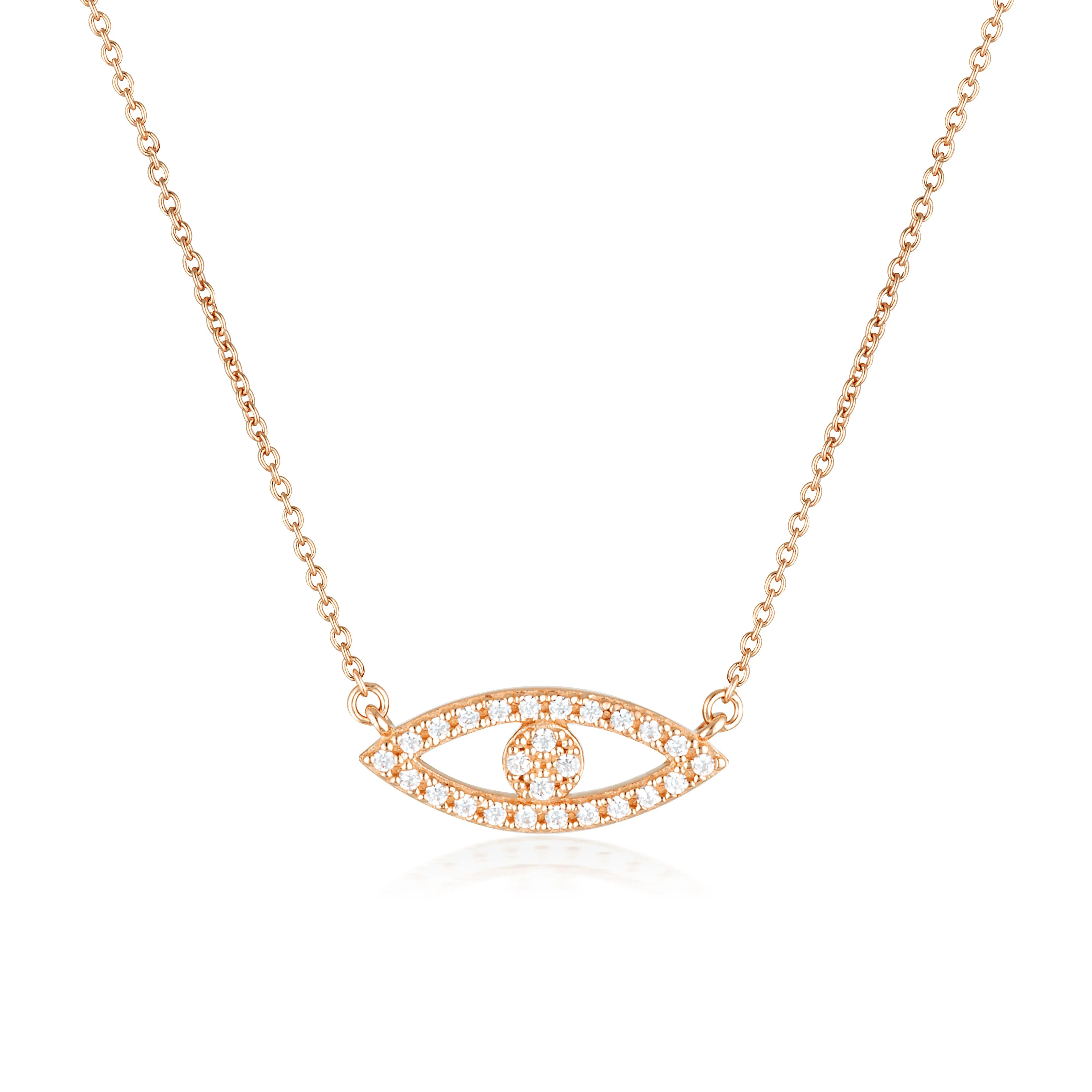 GEORGINI ROCK STAR EVIL EYE ROSE GOLD PENDANT