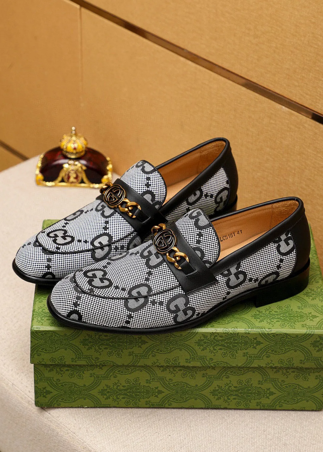 GG LOAFERS JORDAAN MAXI BLACK WHITE