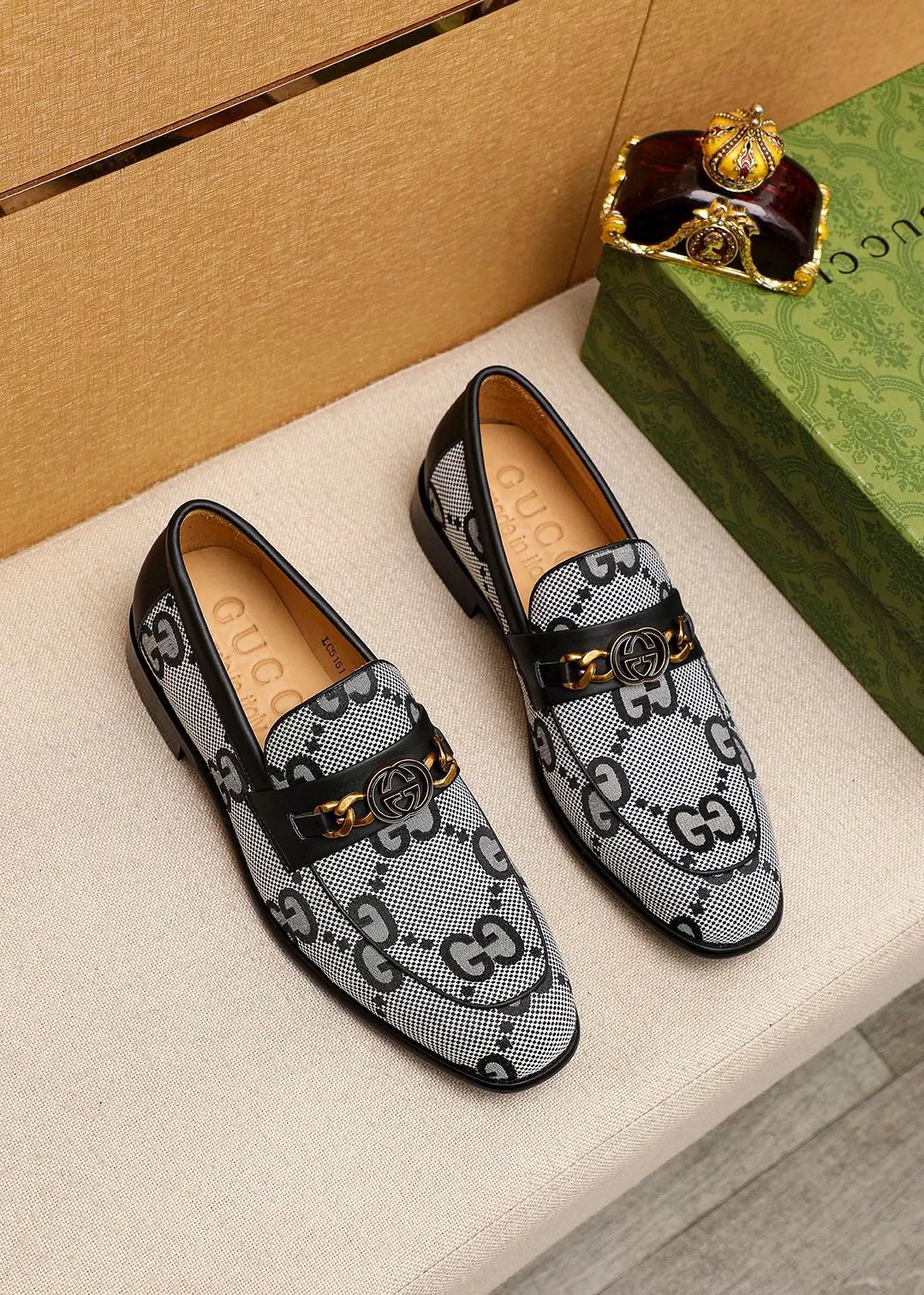 GG LOAFERS JORDAAN MAXI BLACK WHITE