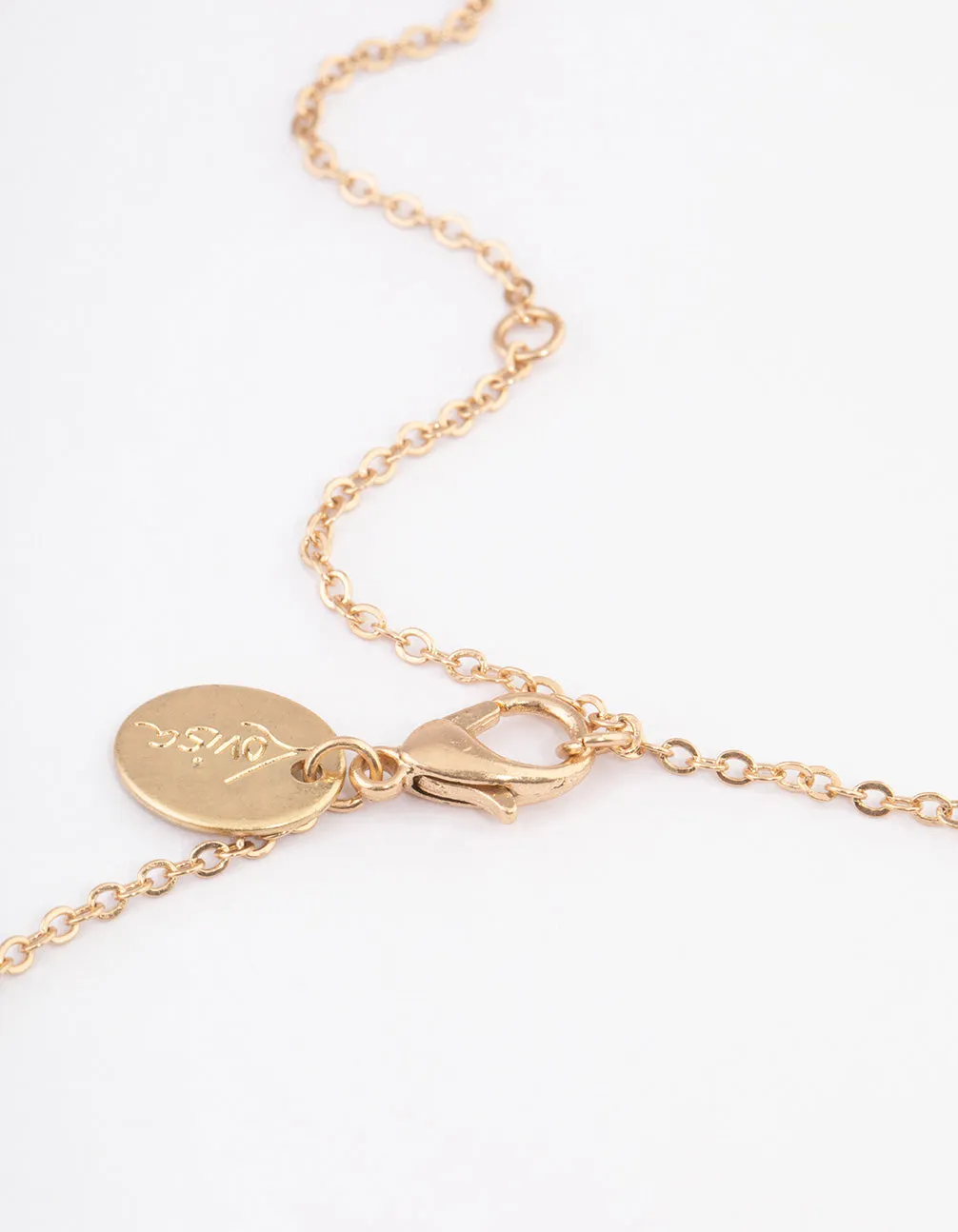 Gold Etched Locket Necklace