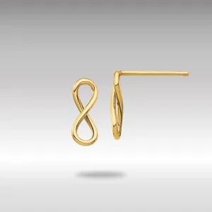 Gold Polished Infinity Post Earrings - Model TH994