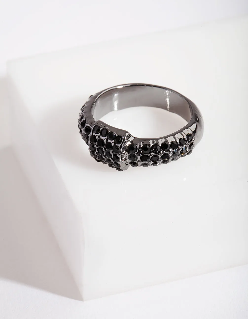 Gunmetal Bling Wrap Ring