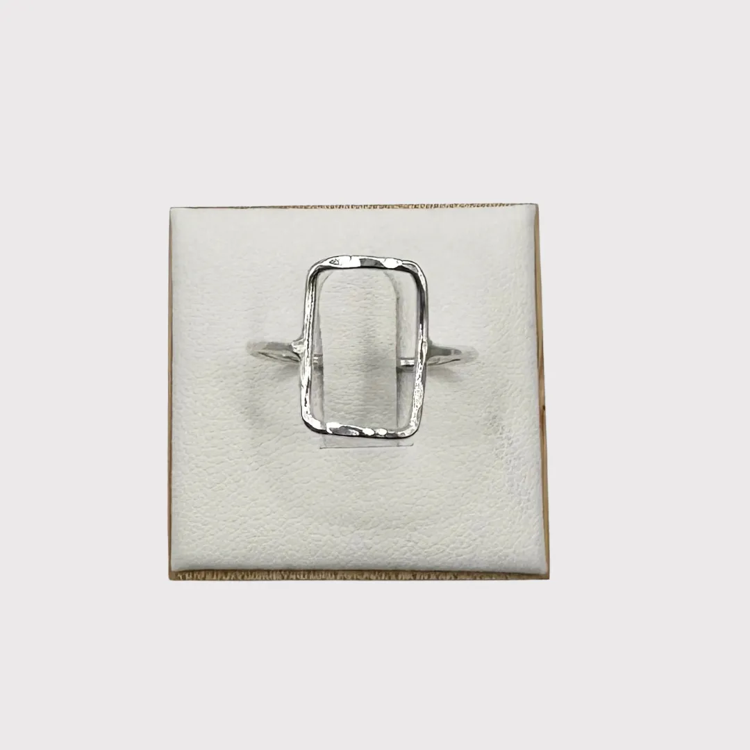 Hammered Square Ring