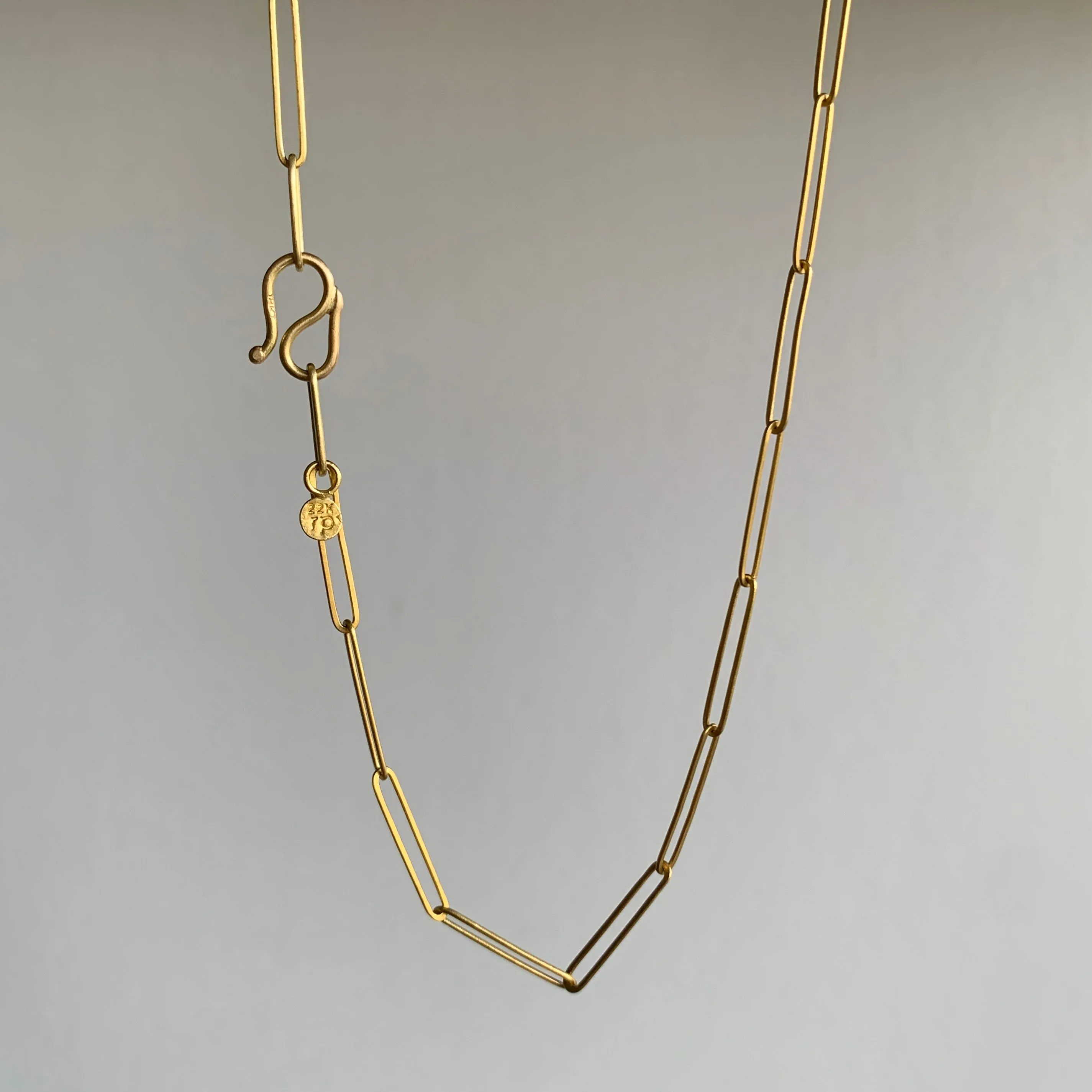 Handmade 22k Gold Lightweight Link Chain