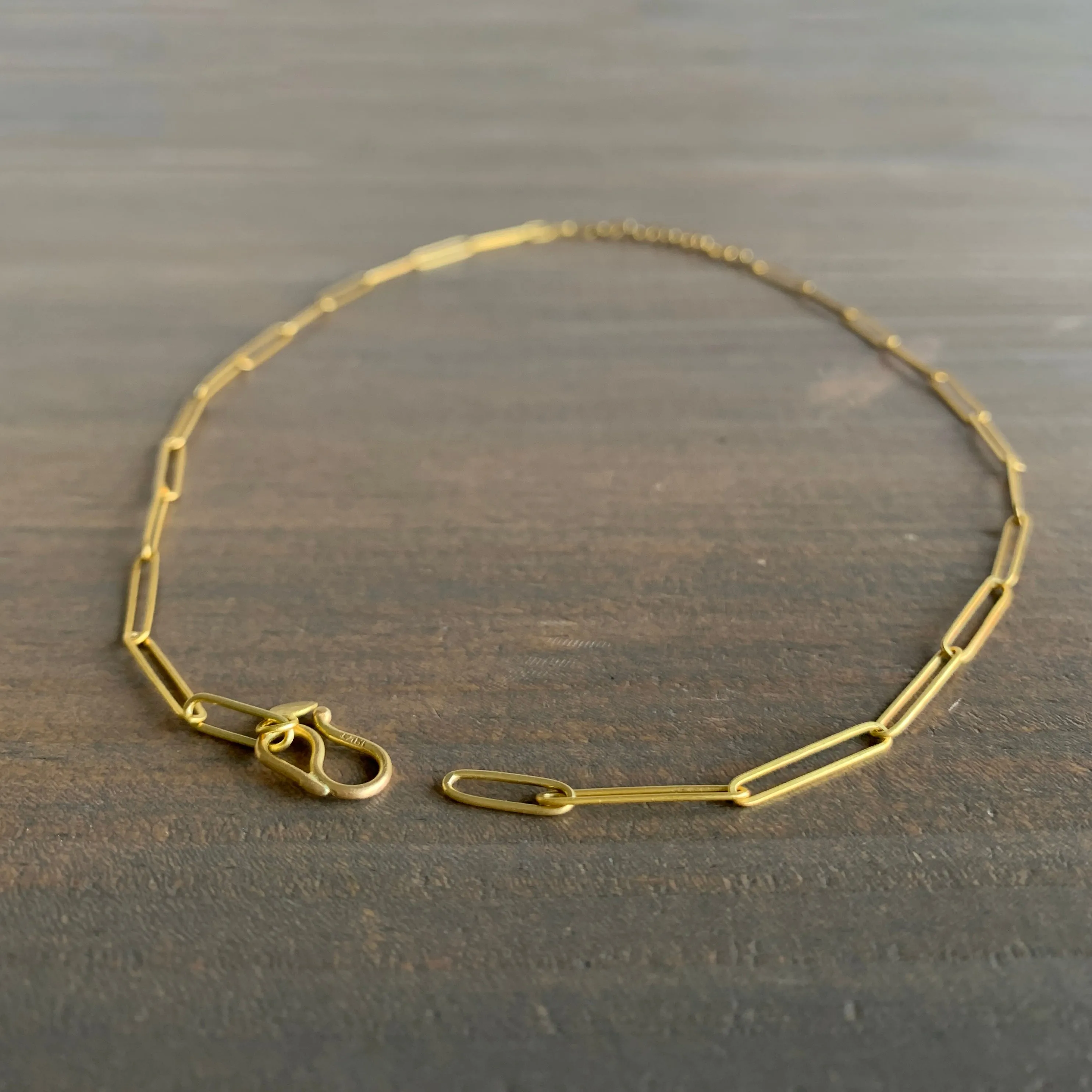 Handmade 22k Gold Lightweight Link Chain