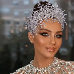 Handmade Rhinestone Queen Wedding Crown