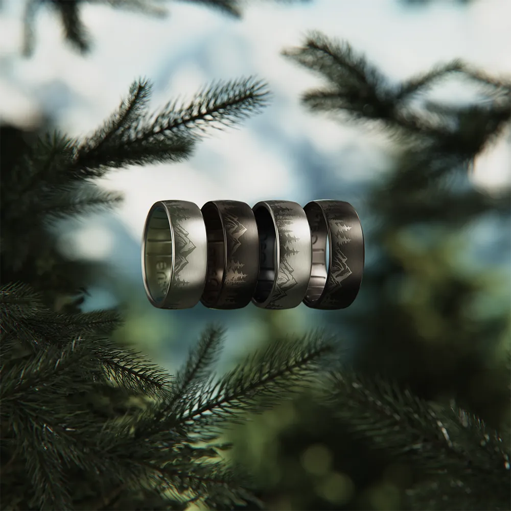 Hybrid Ring - Peak - Titanium/Black Pearl