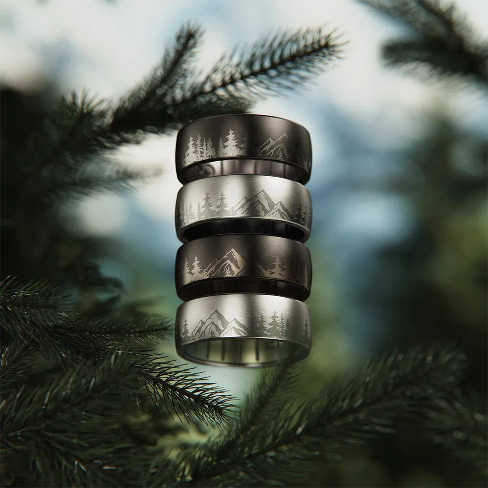 Hybrid Ring - Peak - Titanium/Black Pearl