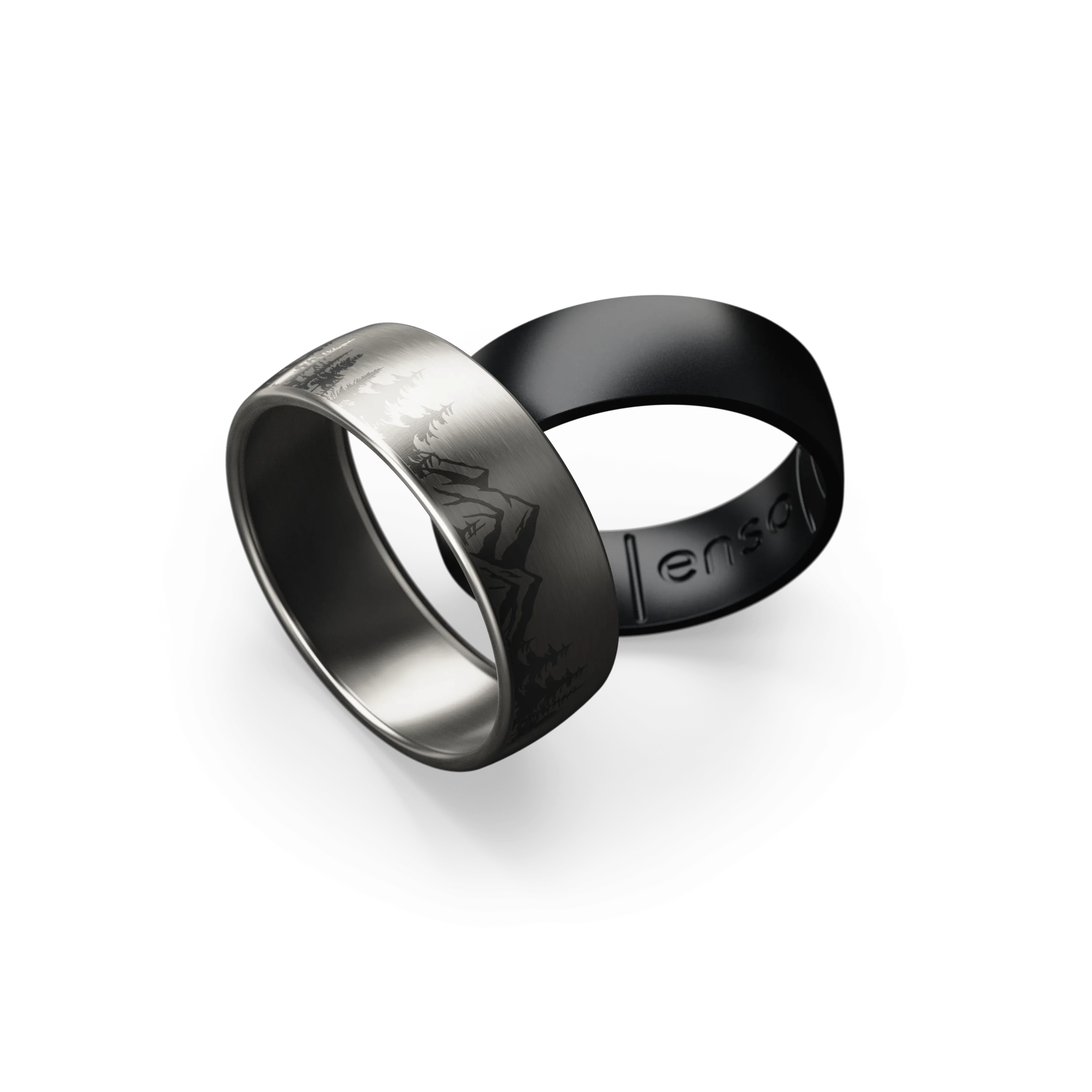 Hybrid Ring - Peak - Titanium/Black Pearl