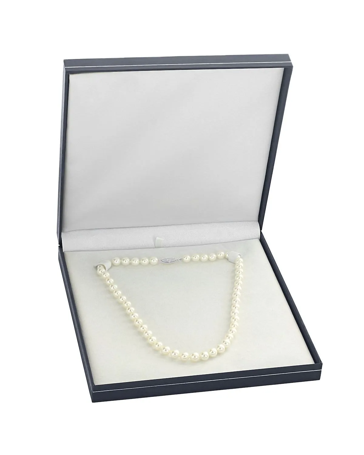 Japanese Akoya White Pearl Necklace, 5.0-5.5mm - AA  Quality