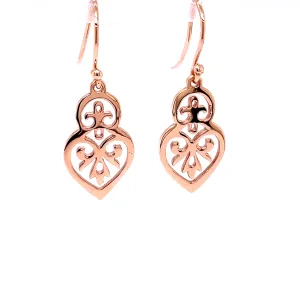 Jewel Rose Gold Filagree Bauble Earrings