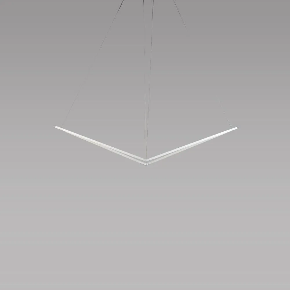 Koncept Inc Z-Bar Pendant Medium Bird, Soft Warm, Matte White, 49" x 15" x 9.3" ZBP-24-B-SW-MWT-CNP