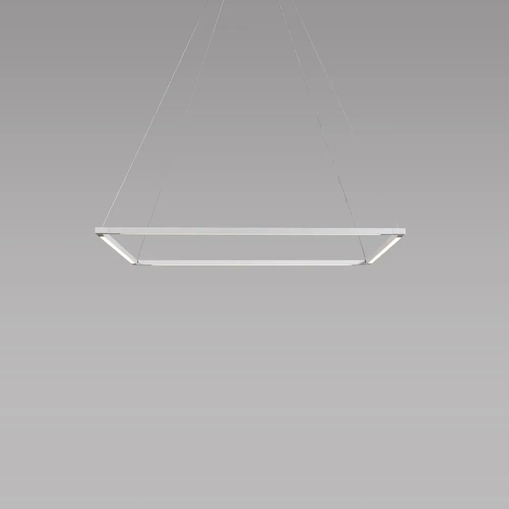 Koncept Inc Z-Bar Pendant Medium Square, Soft Warm, Matte White, 26" x 26" ZBP-24-S-SW-MWT-CNP