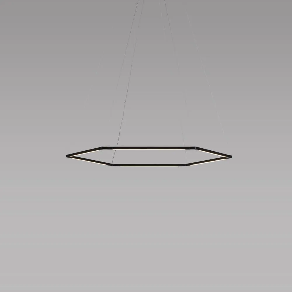 Koncept Inc Z-Bar Pendant Small Honeycomb, Soft Warm, Matte Black, 36" x 32" ZBP-16-H-SW-MTB-CNP