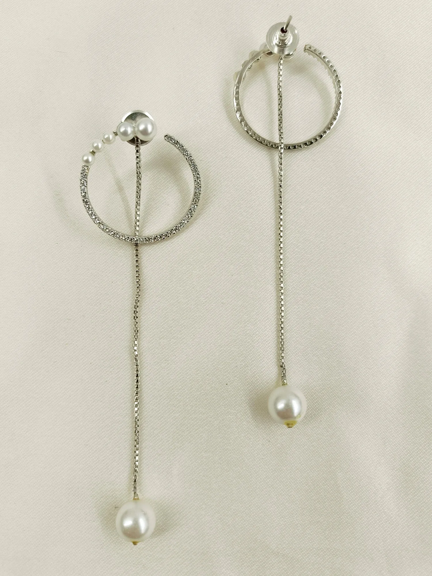 Louise White American Diamond Earrings