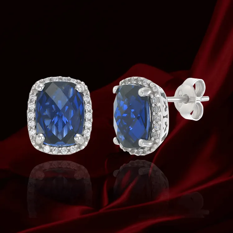 Luscious Blue Sapphire Earrings