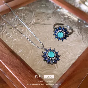 Luxurious Flower Flower Zircon Zircon Inlay Necklaces