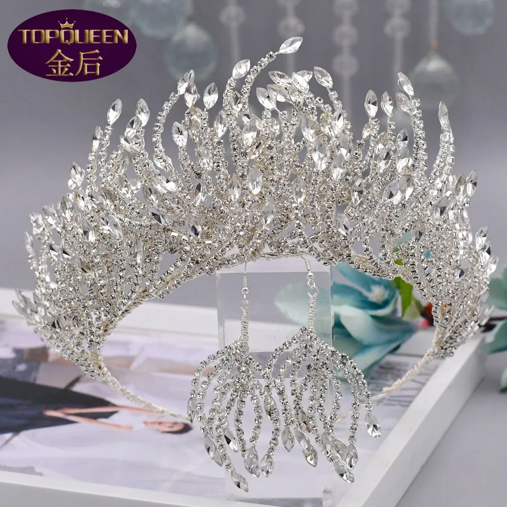 Luxury Rhinestones Crown Creative Wedding Hair Jewelry