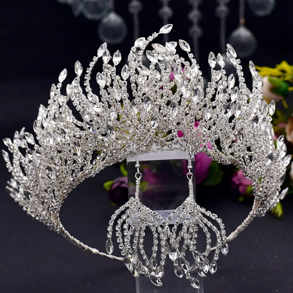 Luxury Rhinestones Crown Creative Wedding Hair Jewelry