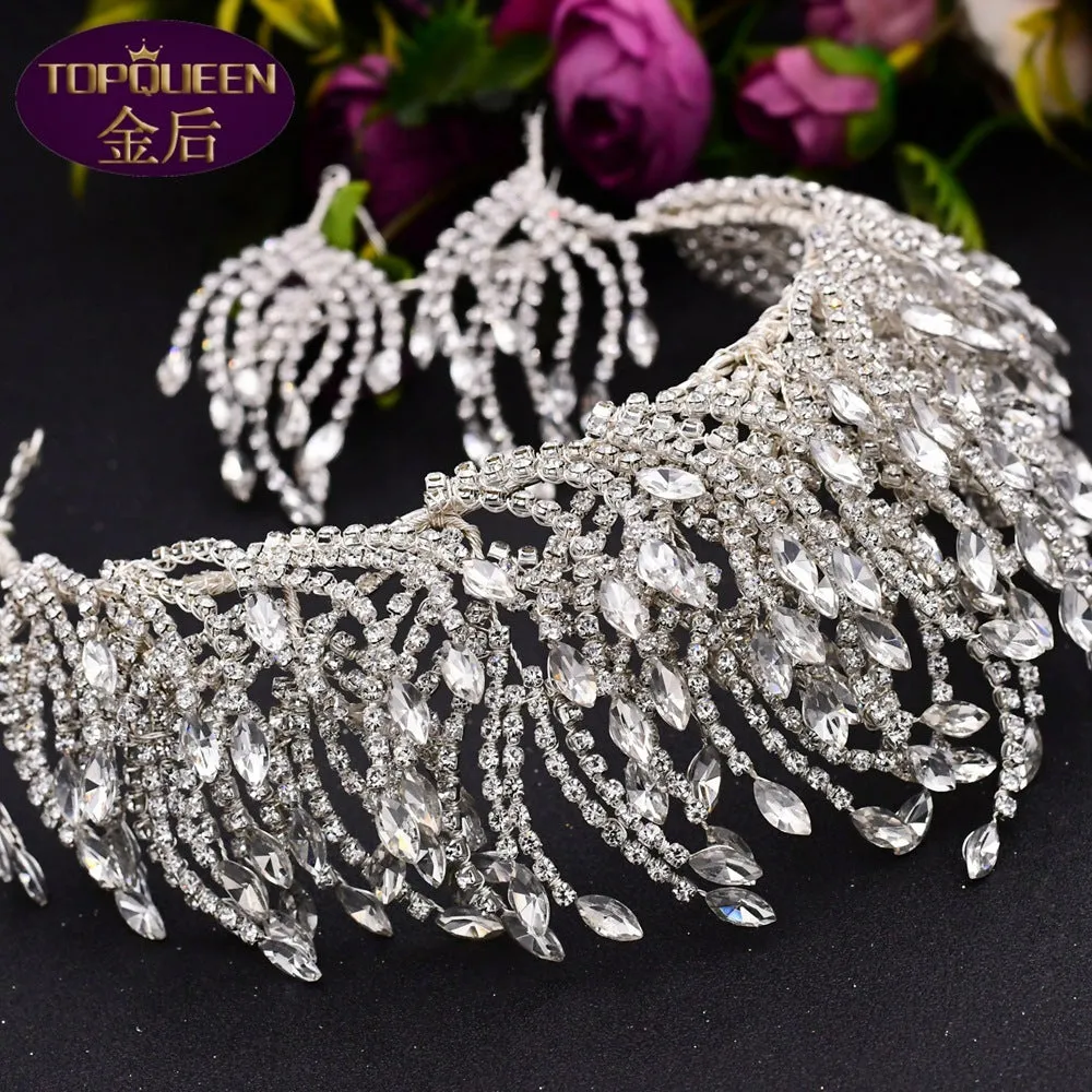 Luxury Rhinestones Crown Creative Wedding Hair Jewelry