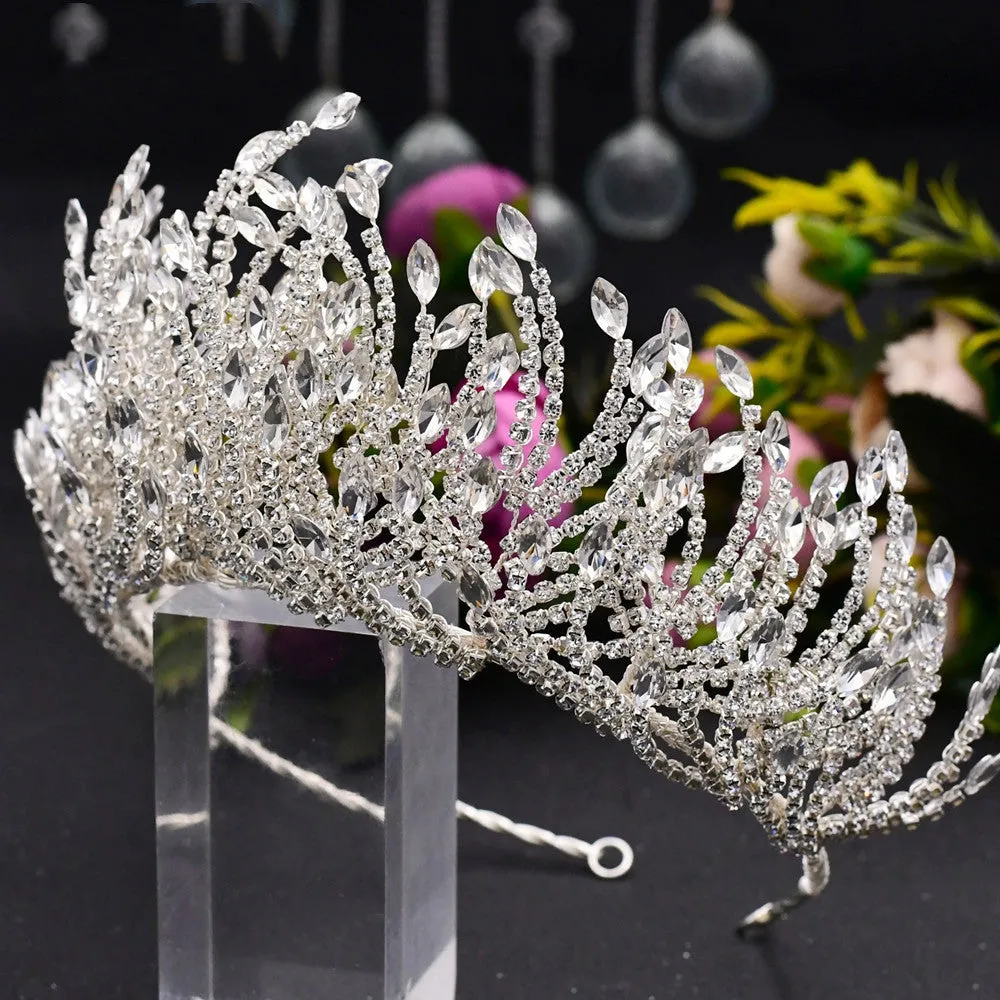 Luxury Rhinestones Crown Creative Wedding Hair Jewelry