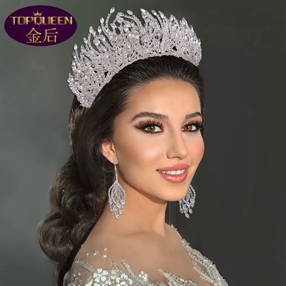 Luxury Rhinestones Crown Creative Wedding Hair Jewelry