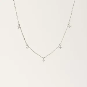 Lyra Cubic Zirconia Necklace Silver