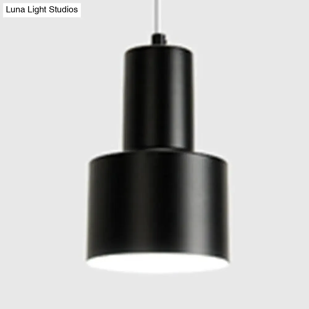 Macaron Loft Pendant Ceiling Light - Metallic Cylinder Design for Meeting Room