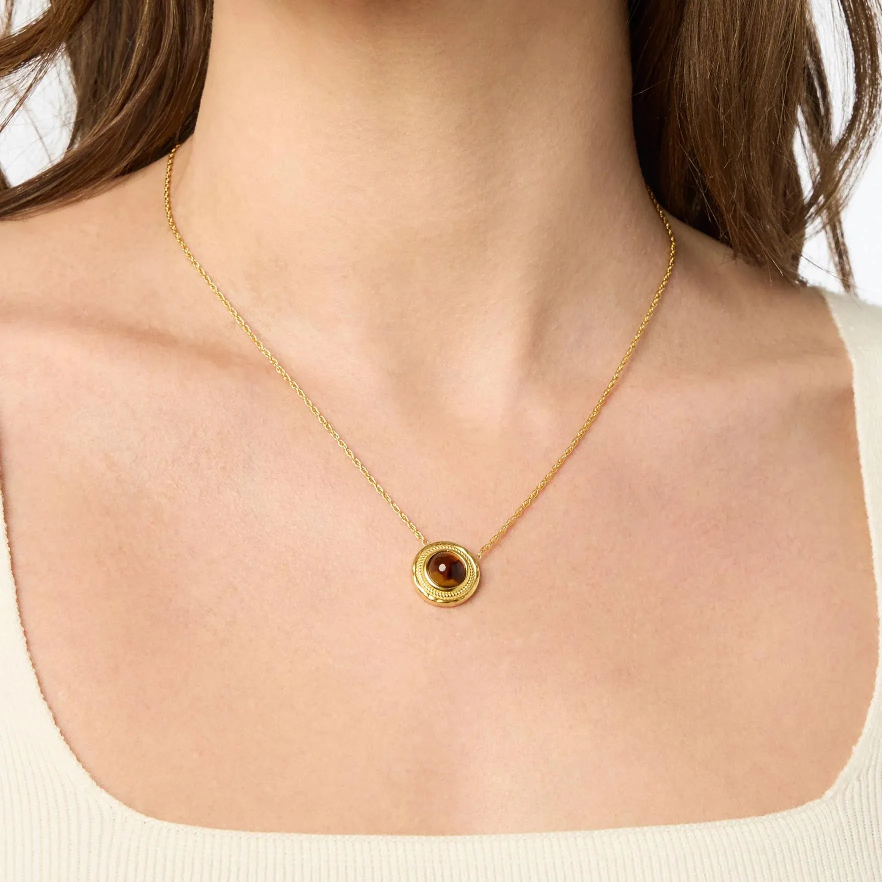 Madison Delicate Necklace (Tortoiseshell)