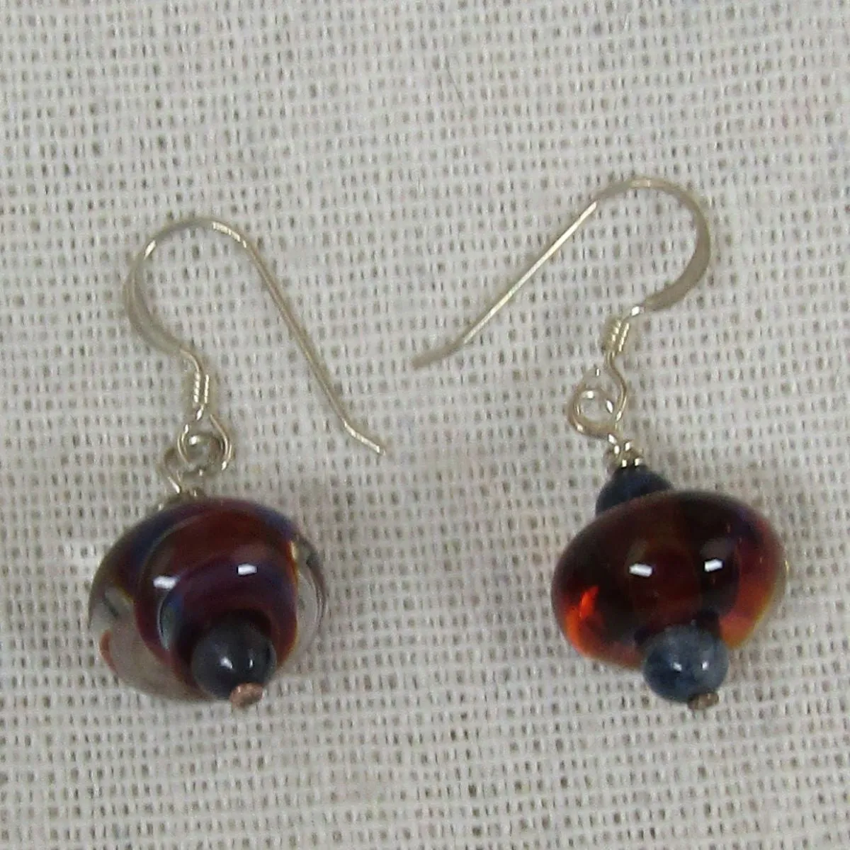 Maroon Handmade Artisan Drop Earrings