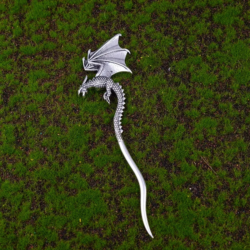 Mystic Dragon Hair Sticks - Silver Axe Sword Hair Accessories with Variants