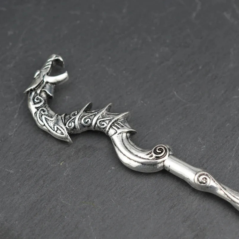 Mystic Dragon Hair Sticks - Silver Axe Sword Hair Accessories with Variants