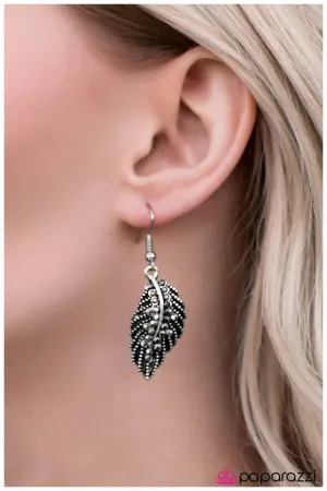 Paparazzi Earring ~ WING Leader - Silver