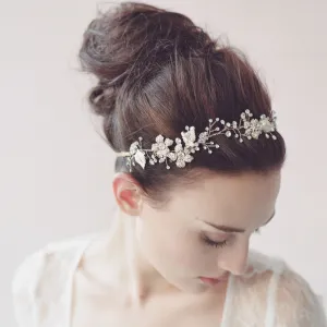 Pearl Crystal Ornament Crown Wedding Hair Jewelry