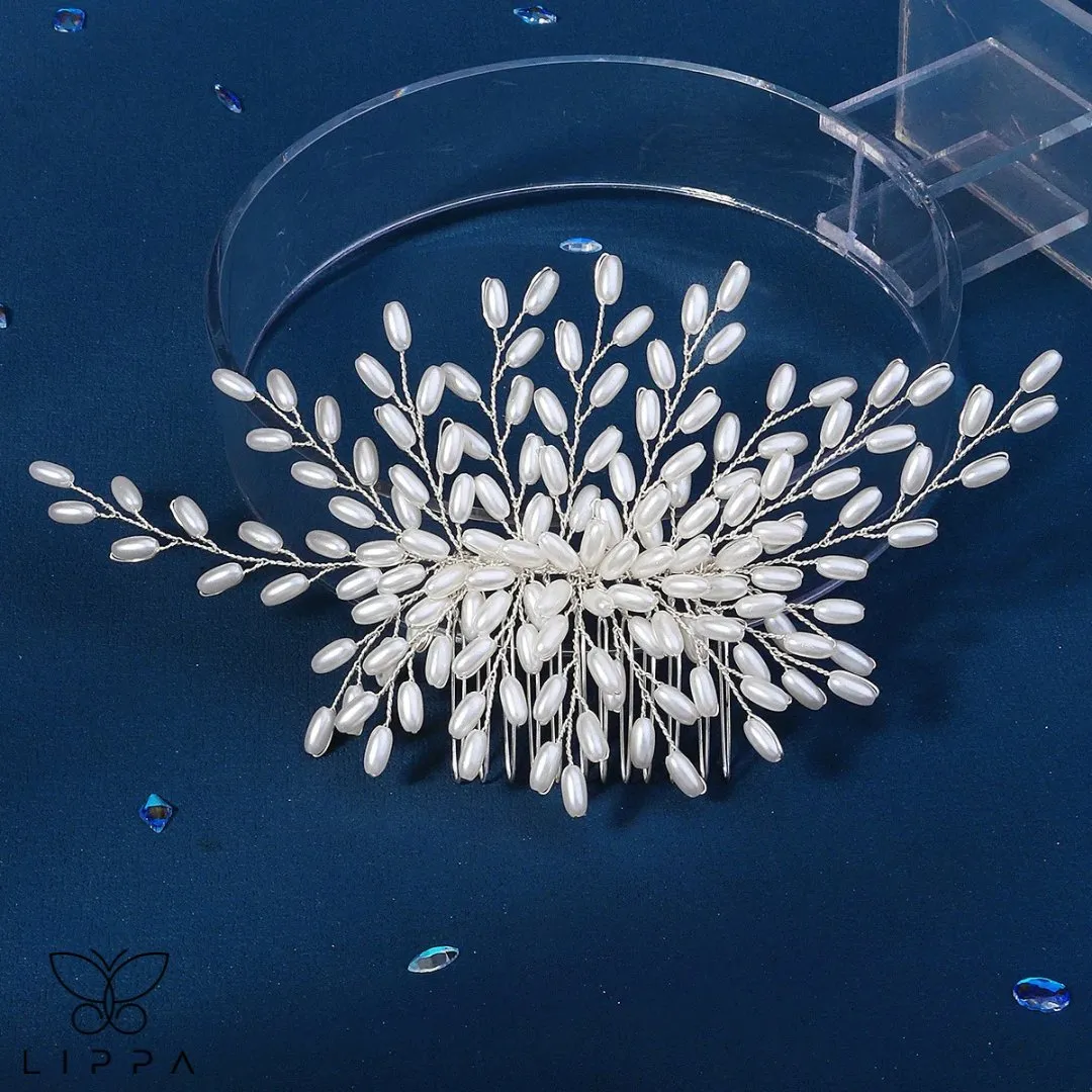 Pearl Hair Combs Bridal Head wear