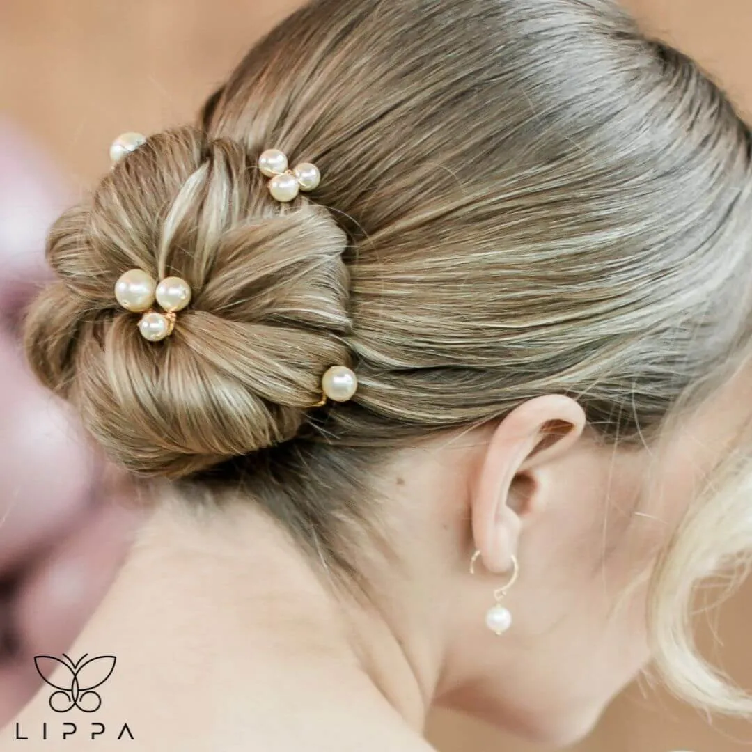 Pearl Hair Pin Set - Bridal Tiaras U-shaped Hairpin Forks