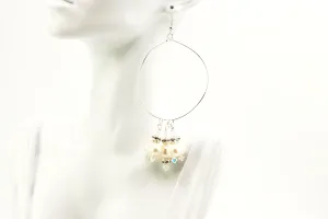 Pearly Hoop Earrings