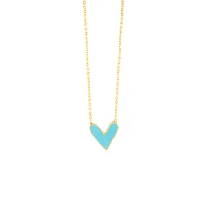 Persian Blue Heart Necklace