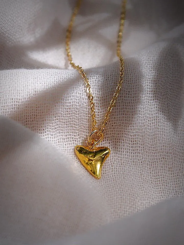 Petite Gold Shark Tooth Necklace - Mano Petite