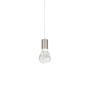 Plum 6 in. LED Pendant Light Satin Nickel Finish