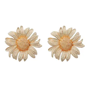 Pre Order:  Exaggerated Metallic Flower Earrings