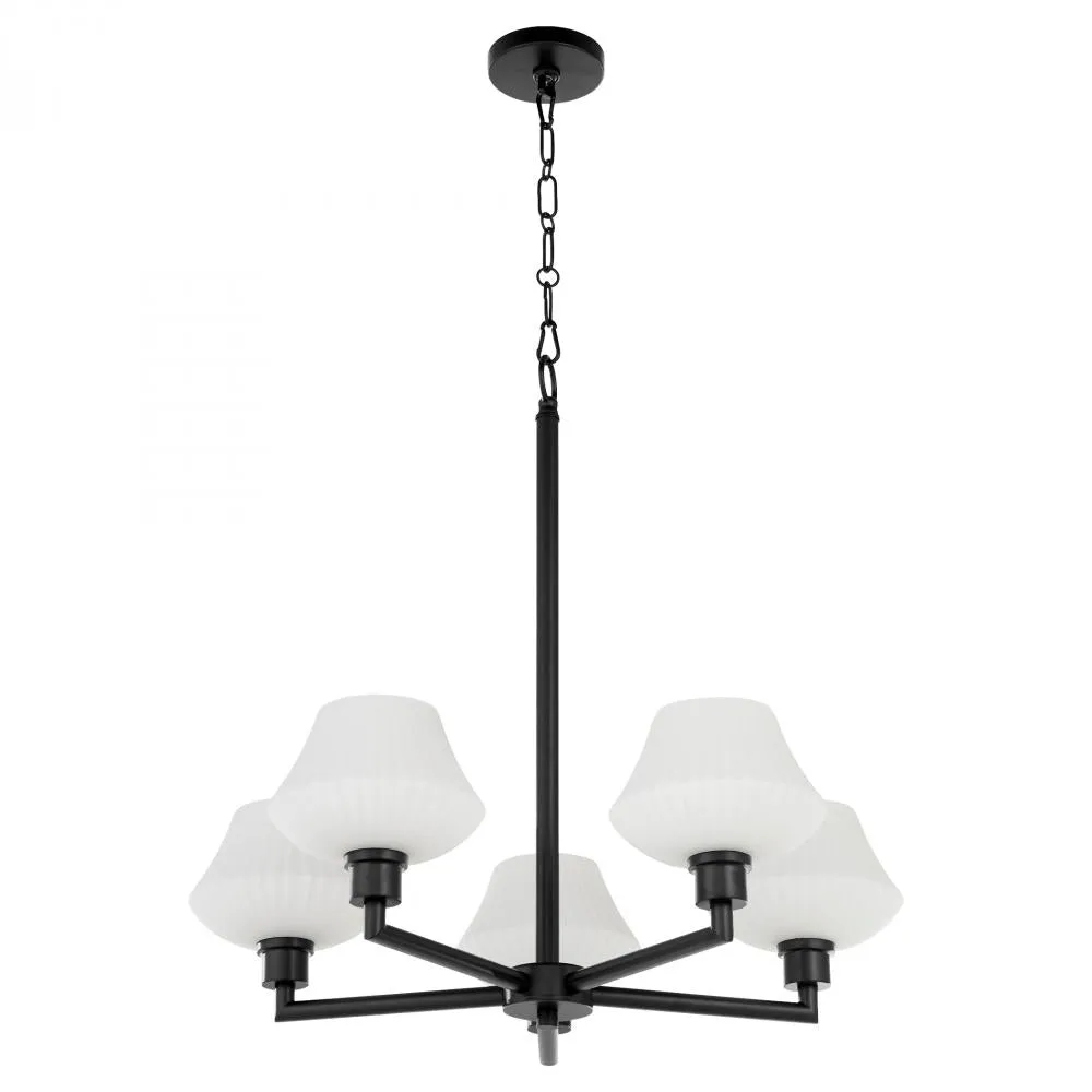 Quorum International BLISS 6221-5-59 Chandelier Contemporary - Matte Black