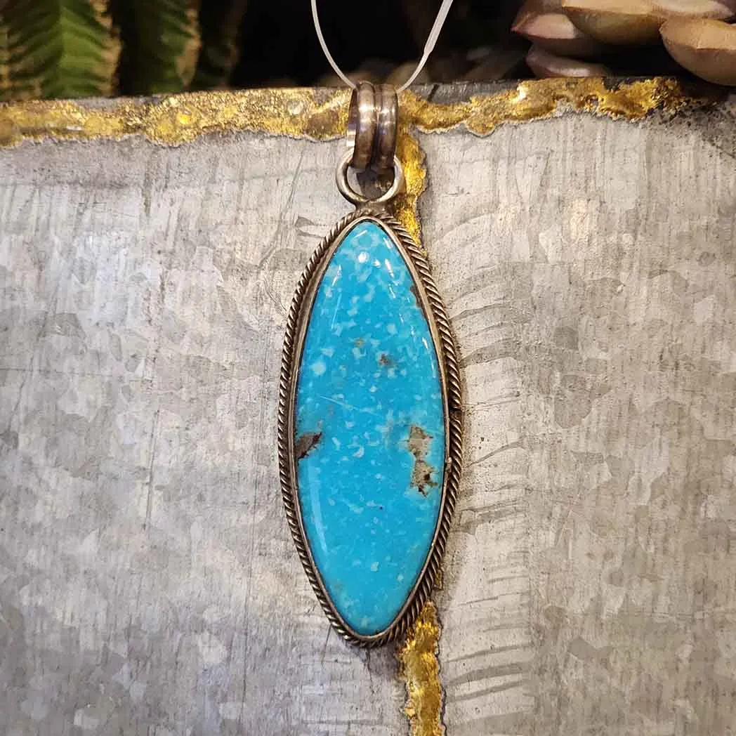 " Danielle " Blue Ridge Turquoise Pendant