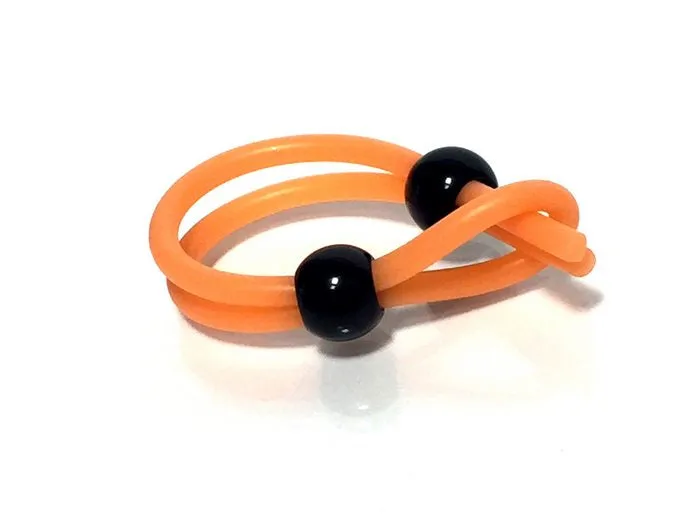 Rascal Brawn Silicone Double Leash Glow Orange