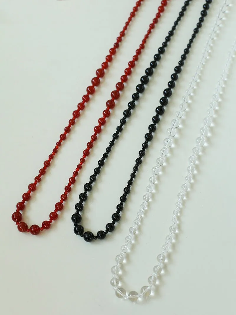 Red Onyx Crystal Long Necklaces