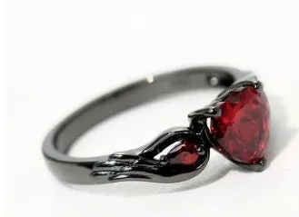 Rubby Red Zirconia Love Rings