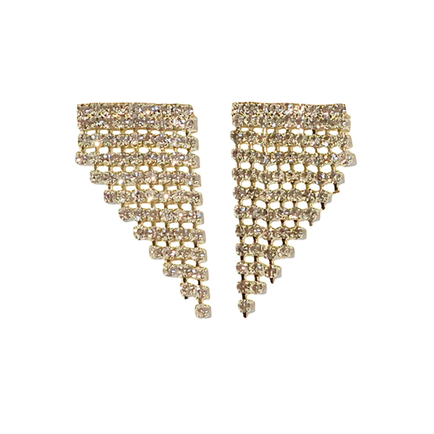 Sheila Fajl Josephine Chandelier Dangle Earrings in CZ and Gold Plated